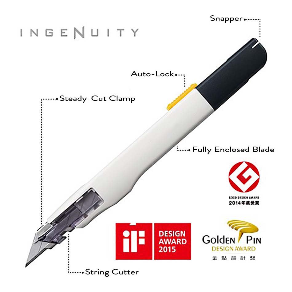 NOFOX SDI 1361-30 Degree 9mm Steel Cutter Blades & SDI 0443C Professional Cutter Knife 9mm, for Professional Jobs - Both 1 Nos