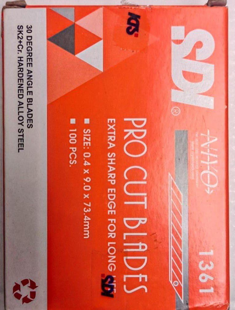 NOFOX SDI 1361-30 Degree 9Mm Steel Cutter Blades/ For Professionals - 1 Box