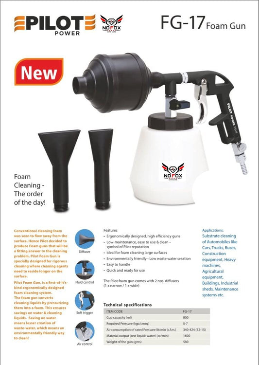 Pilot Power Fg-17 Foam Gun | Black And White