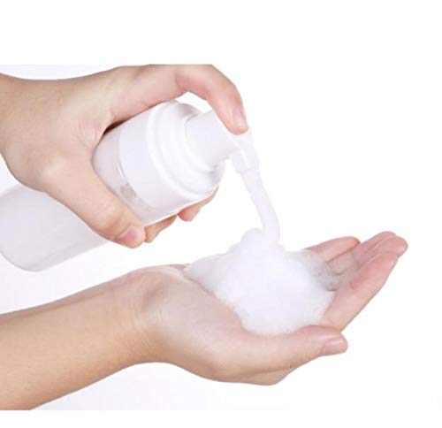 2Pcs Clear Plastic Foamer Pump Foaming Soap Dispenser Empty Refillable Storage Container Jar For Filling Cosmetic Facial Cleanser Liquid Hand Soap Bath Kitchen Use Size 150Ml
