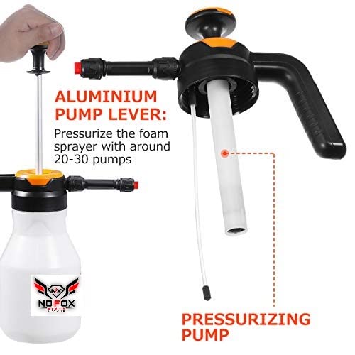 Heavy Duty Manual Sprayer For Home, Garden And Car Detailing Foam Sprayer Full Function Foam Gun For Car Washing And Cleaning 2Ltr - 1 Pcs
