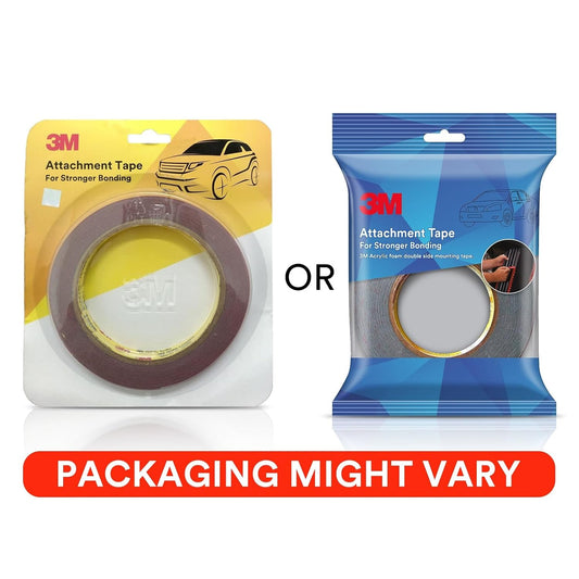3M Attachment Tape for Stronger Bonding, Interior & Exterior Use in Automotive Areas with Double Side Acrylic Foam, Superior Adhesive, Easy to Use (12mmX10m, Grey, Pack of 1)