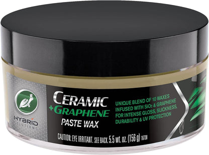 Turtle Wax Hybrid Solutions Ceramic Graphene Paste Wax, 160ml, Pack of 1, Patent-Pending Advanced Paint Protection Car Wax & Ceramic Coating, Offer Extreme High Shine Finish, For Cars, Trucks & More