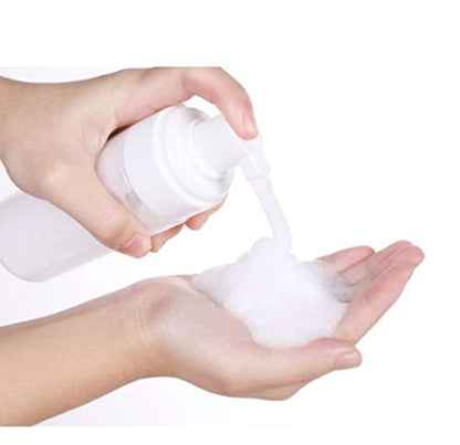 2Pcs Clear Plastic Foamer Pump Foaming Soap Dispenser Empty Refillable Storage Container Jar For Filling Cosmetic Facial Cleanser Liquid Hand Soap Bath Kitchen Use Size 150Ml