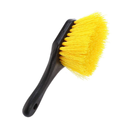 Wheel Detail Cleaning Brush With Anti-slip Handle For Car Auto Yellow Black