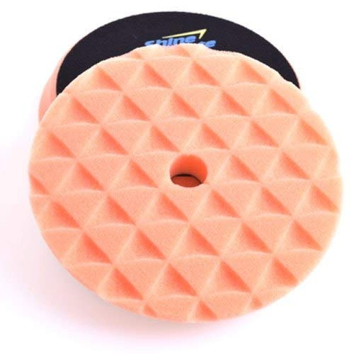 Shine Mate Polishing 7" Foam Pads Fits To 6" Backing Plate (Orange T40 Universal And Multi-Purpose Foam Pads)