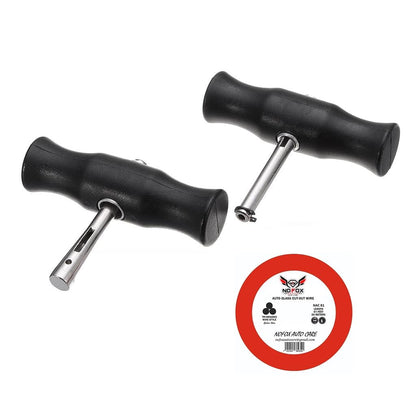 Car Windshield Removal Tool Windscreen Glass Cutting Wire Handle Remover Kit