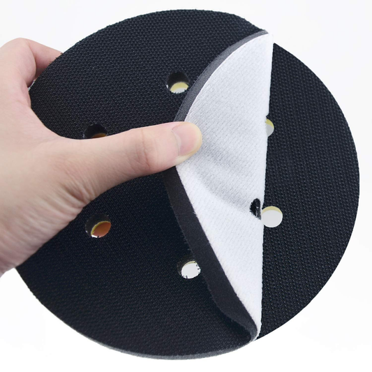 6 Inch 6 Hole Hook And Loop Soft Sponge Interface Buffer Pad Cushion Buffing Pads For Sander Sanding Pad 1 Pcs