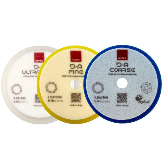 Rupes High Performance D-A Foam Pad 3 Pack Combo Kit (150 Mm)