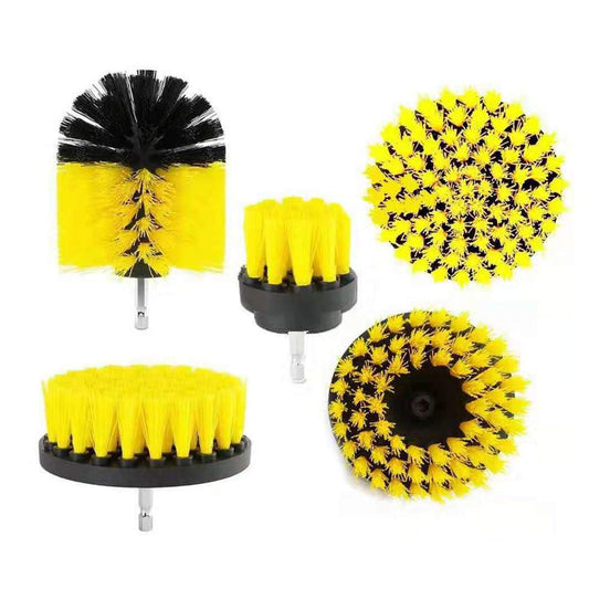 6 Piece Drill Brush Attachments Set With Extend Long Attachment All Purpose Clean For Grout, Tiles, Sinks, Bathtub, Bathroom, Kitchen.
