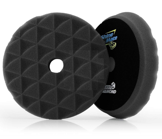 Shine Mate Polishing Foam Pads 6" - Fits To 5" Backing Plate (Black/Soft Foam)-Designed For Both Rotary & Da Polisher
