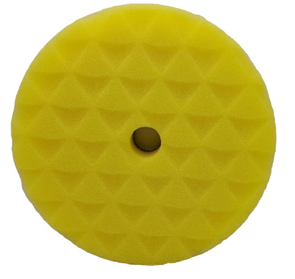 Shine Mate Polishing Foam Pads 4" - Fits To 3" Backing Plate (Diamond Cut Yellow T80 High Cut Foam Pads)-Designed For Both Rotary & Da Polishing (Yellow)