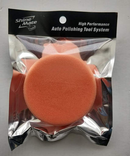 Shine Mate Flat Polishing Foam Pads 3 Inch - Yellow+Black+Orange+Green - Polishing/Rubbing Foam Pad (Designed For Both Rotary & Da Polisher)- Pack Of 4 Pcs