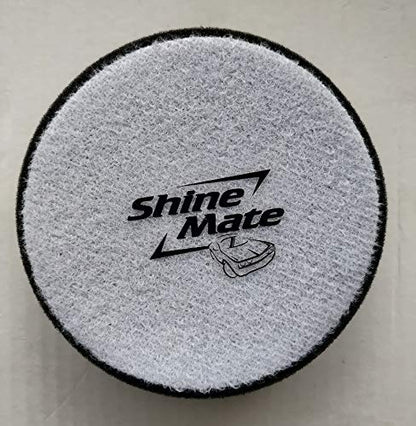 Shine Mate Flat Polishing Foam Pads 3 Inch - Yellow+Black+Orange+Green - Polishing/Rubbing Foam Pad (Designed For Both Rotary & Da Polisher)- Pack Of 4 Pcs
