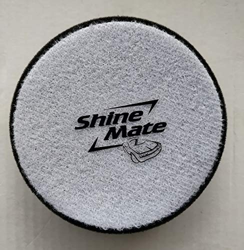 Shine Mate Flat Polishing Foam Pads 3 Inch - Yellow+Black+Orange+Green - Polishing/Rubbing Foam Pad (Designed For Both Rotary & Da Polisher)- Pack Of 4 Pcs