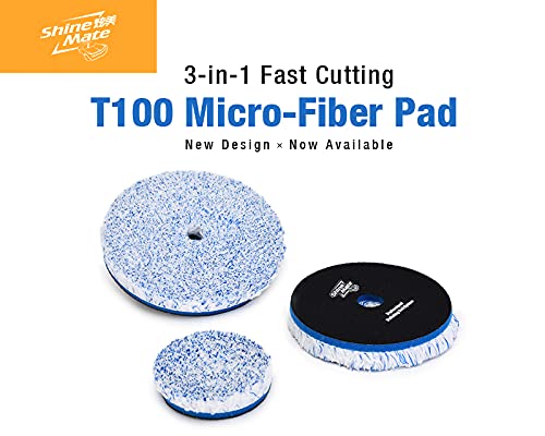 Shine Mate Micro-Fiber Polishing Pad 6 Inch (159 Mm) - 1 Pcs (Cushion Foam Blue 8 Mm)