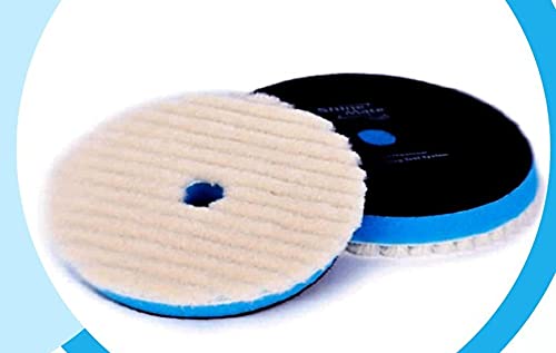 Shine Mate Knitted Short Nap Wool Pad 5 Inch(130 Mm) - 1 Pcs (With Blue Foam 8 Mm)