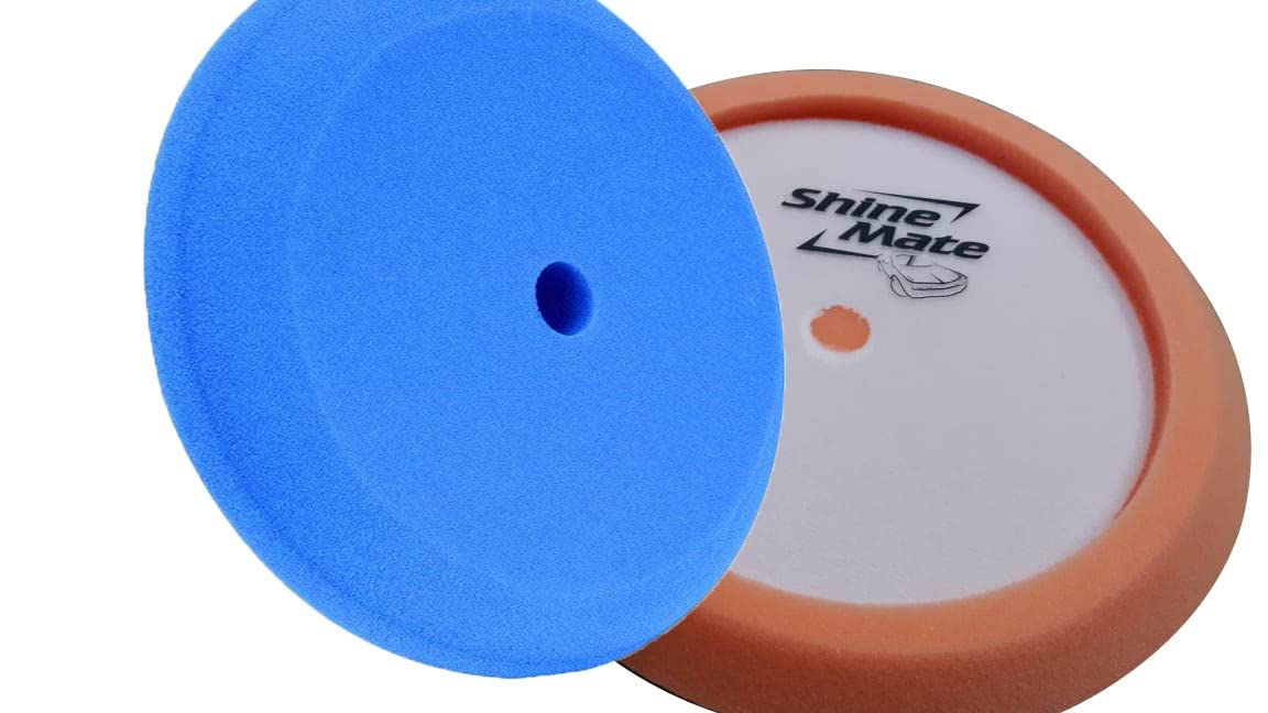 Shine Mate Foam Pads 9" Fits To 7" Backing Plate-Rubbing/Polishing (Black Final Finish Foam) For Rotary Machine