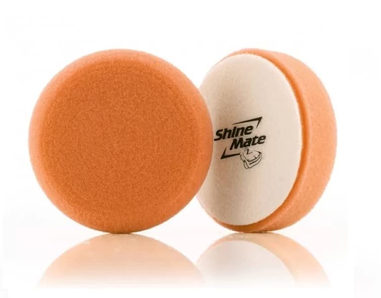 Shine Mate Plain/Hard Foam Polishing/Rubbing Pad (7 Inch, Orange Medium-Cut Foam Pad) T40-1 Pcs
