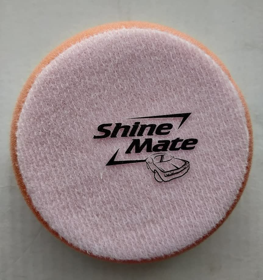 Shine Mate Plain/Hard Foam Polishing/Rubbing Pad (7 Inch, Orange Medium-Cut Foam Pad) T40-1 Pcs