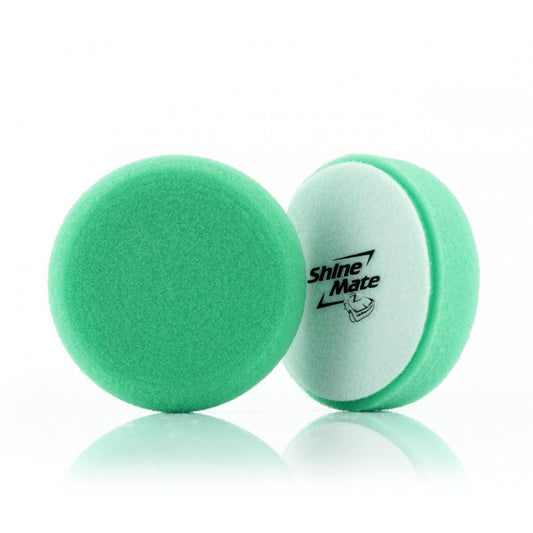 Shine Mate Micro-Fiber Plain/Hard Foam Polishing/Rubbing Pad Best Use For Mirror Glass Restoration (7 Inch, Green Heavy Cut Pad) T120-1 Pcs