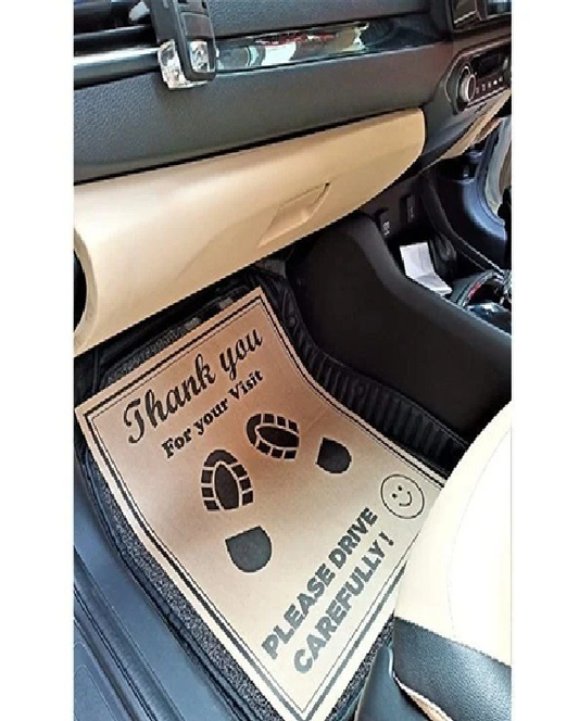 Disposable Paper Floor Mats, 80 GSM Paper, 50 Sheets, Brown Color