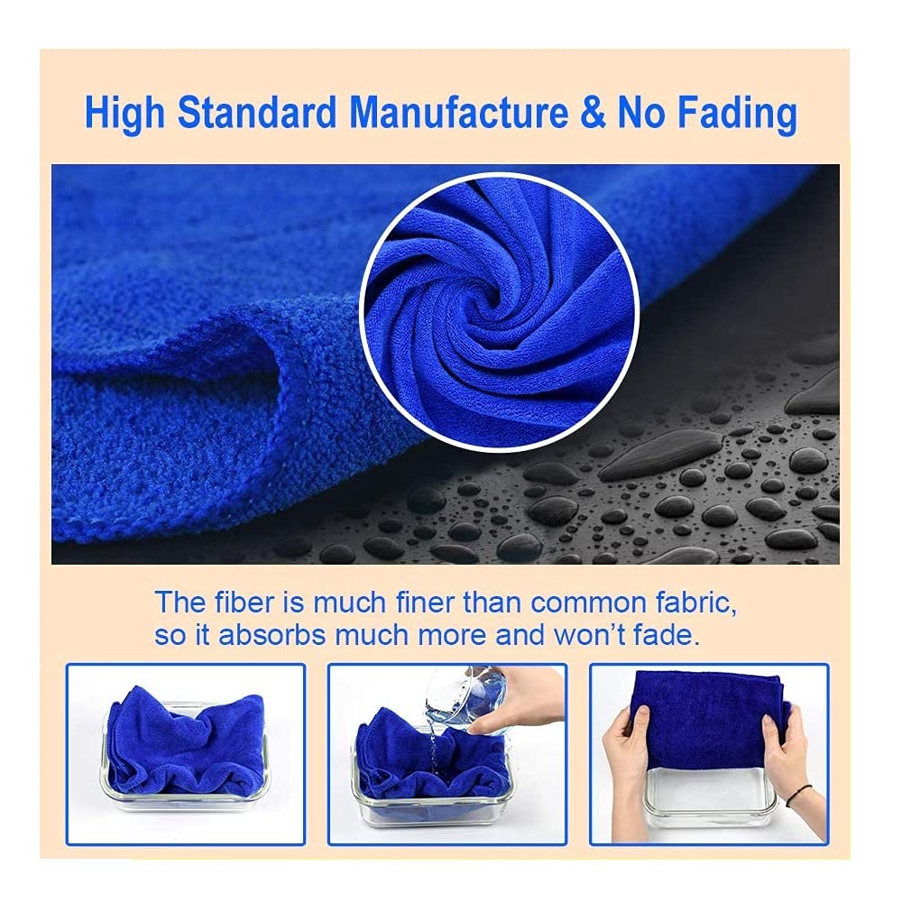 NOFOX Microfiber Cloth- Ultrasonic Cut 40X40 Cm - Multi-Color - 350 GSM | Multi-Purpose, Home, Office, Car, Window, Table, Mobile Cleaning| Absorb Up To 7 Times More Than Its Actual Weight (Pack Of 4 Pcs)