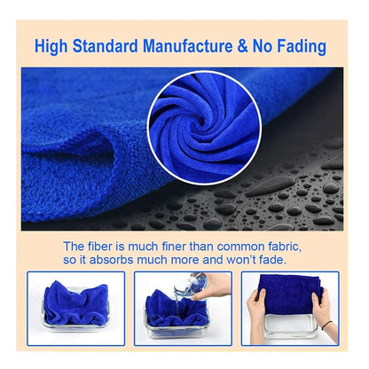 NOFOX Microfiber Cloth- Ultrasonic Cut 40X40 Cm - Multi-Color - 350 GSM | Multi-Purpose, Home, Office, Car, Window, Table, Mobile Cleaning| Absorb Up To 7 Times More Than Its Actual Weight (Pack Of 4 Pcs)