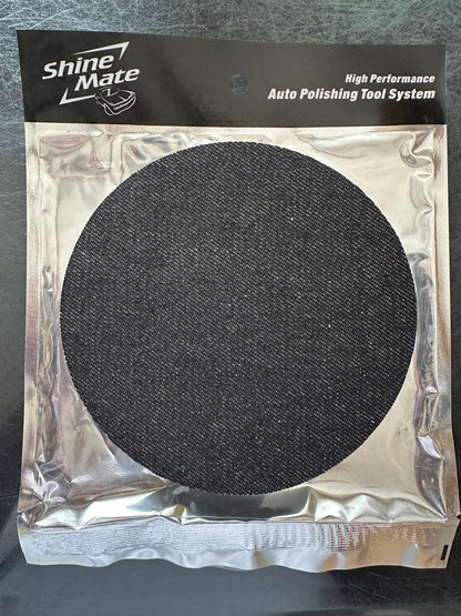 Nofox Shine Mate Black Denim Orange Peel Removal Pad - 1 Pack - Dia: 135mm, 5.3 inches (10 mm Thicknes)